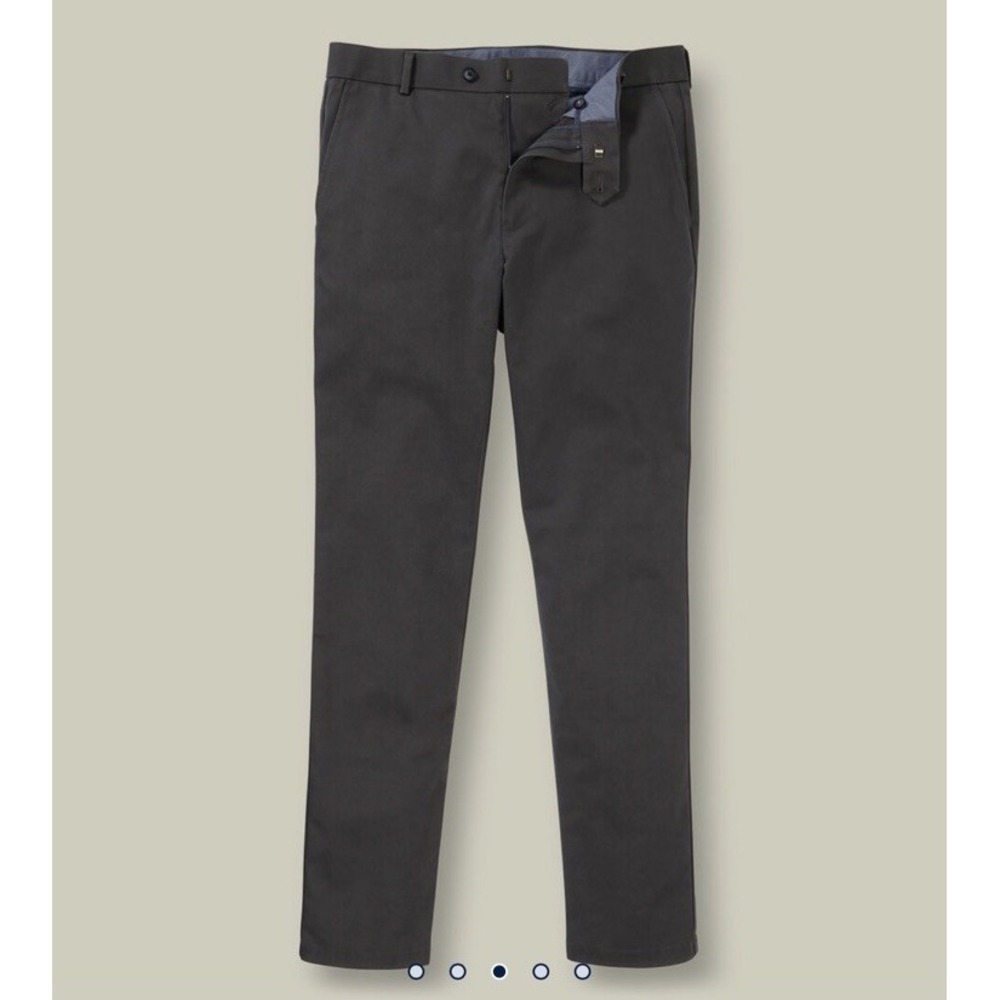 Charles Tyrwhitt Men's Ultimate Non-Iron Chinos Dark Gray Size 30W/30L NWT